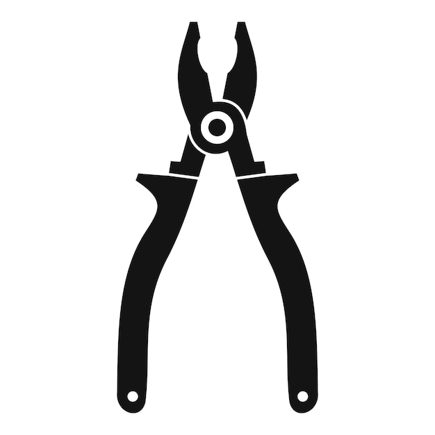 Icono de alicates Ilustración simple del icono de vector de alicates para diseño web aislado sobre fondo blanco