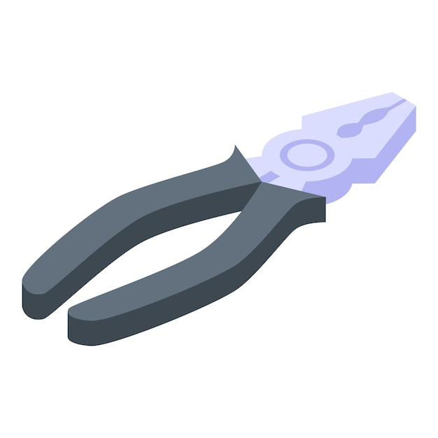 Icono de alicates de reparador Isométrico de icono de vector de alicates de reparador para diseño web aislado sobre fondo blanco