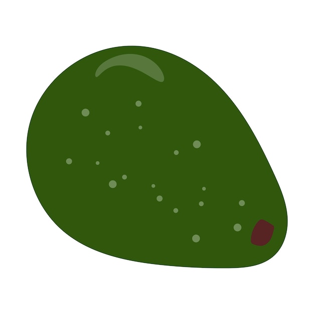 Icono de alimento de aguacate Fruta de aguacato entera y a mitad aislada en ilustración vectorial de fondo blanco