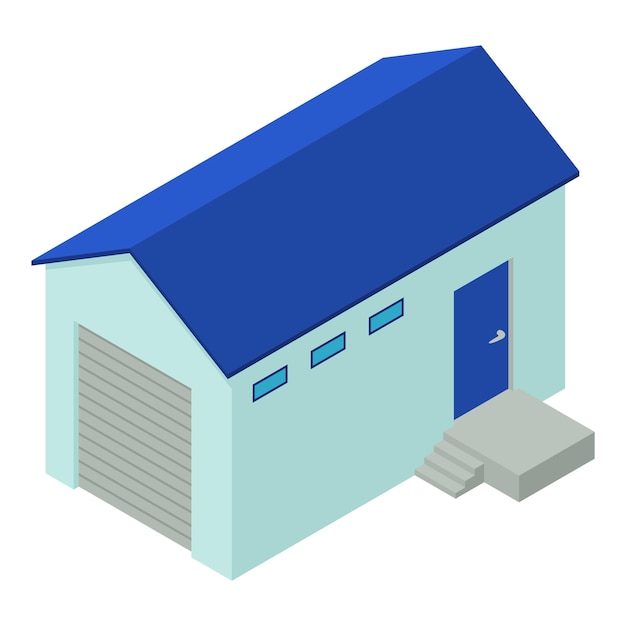 Icono de almacén Ilustración isométrica del icono de vector de almacén para web