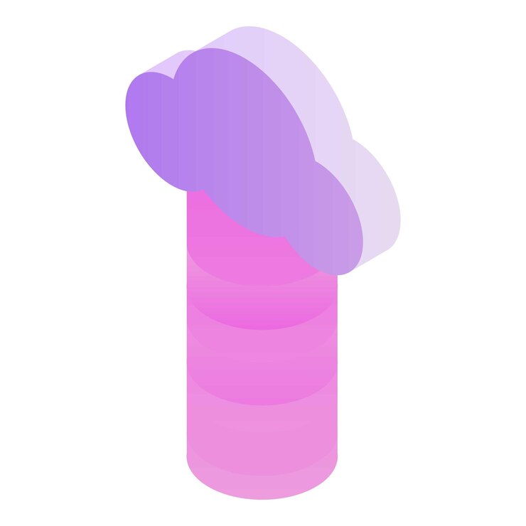 Vector icono de almacenamiento de datos isométrico del icono de vector de almacenamiento de datos para diseño web aislado sobre fondo blanco