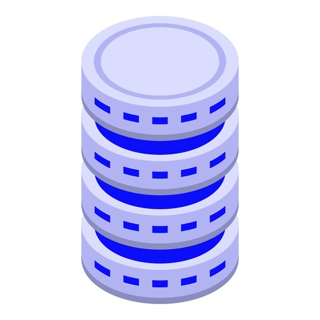 Icono de almacenamiento del servidor Isométrico del icono de vector de almacenamiento del servidor para diseño web aislado sobre fondo blanco