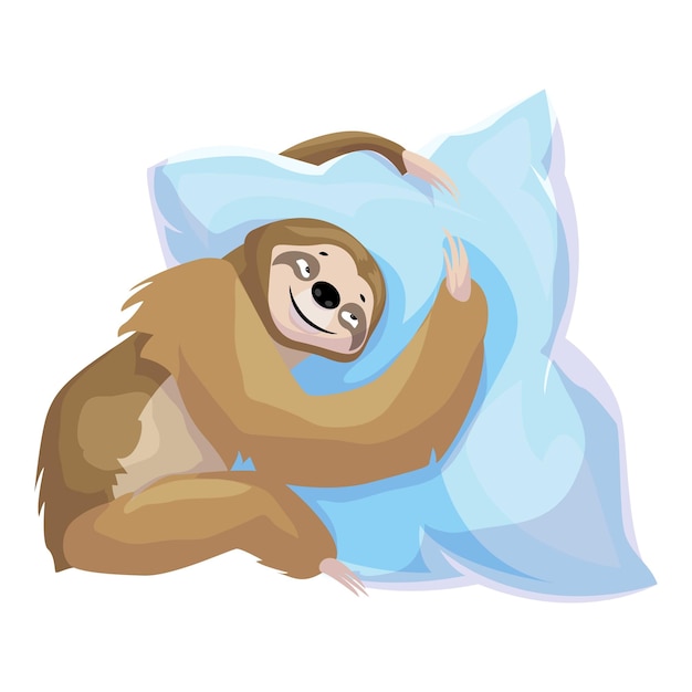 Vector icono de almohada de abrazo perezoso icono vectorial de almohadilla de abrazo de perezoso para diseño web aislado sobre fondo blanco