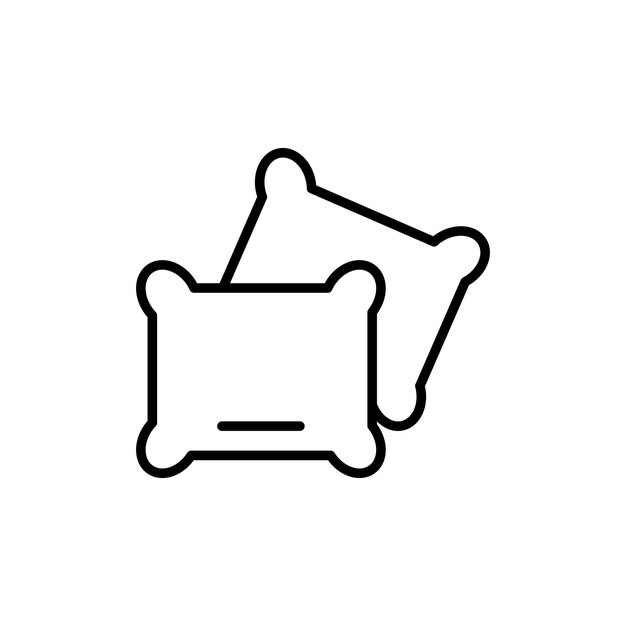 icono de almohada aislado en fondo blanco