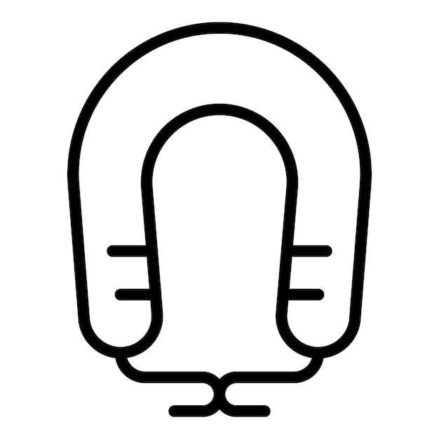 Icono de almohada de bebé Icono de vector de almohada de bebé de esquema para diseño web aislado sobre fondo blanco