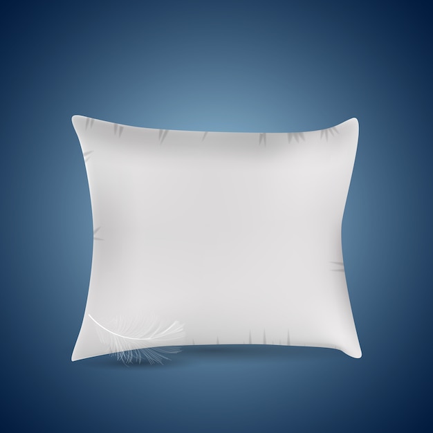 Vector icono de almohada blanca.