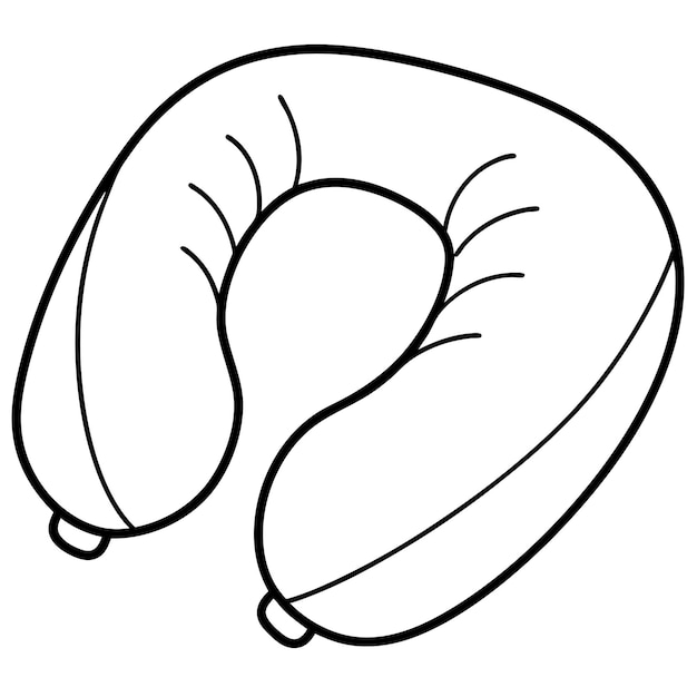 Icono de almohada de viaje de línea Diseño vectorial colorido