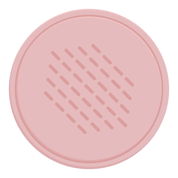 El icono de la almohadilla cosmética del vector de dibujos animados del maquillaje facial de la caja