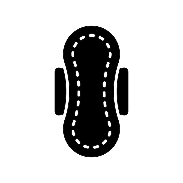 El icono de la almohadilla higiénica femenina es un conjunto de almohadillas higiénicas, un símbolo vectorial de la menstruación, una servilleta de algodón, un signo de toalla menstrual femenina, productos, un icono, un símbolo de almohada higiénica menstrual.