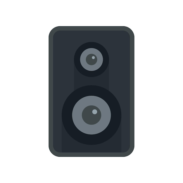 Icono de altavoz acústico Ilustración plana del icono de vector de altavoz acústico aislado sobre fondo blanco