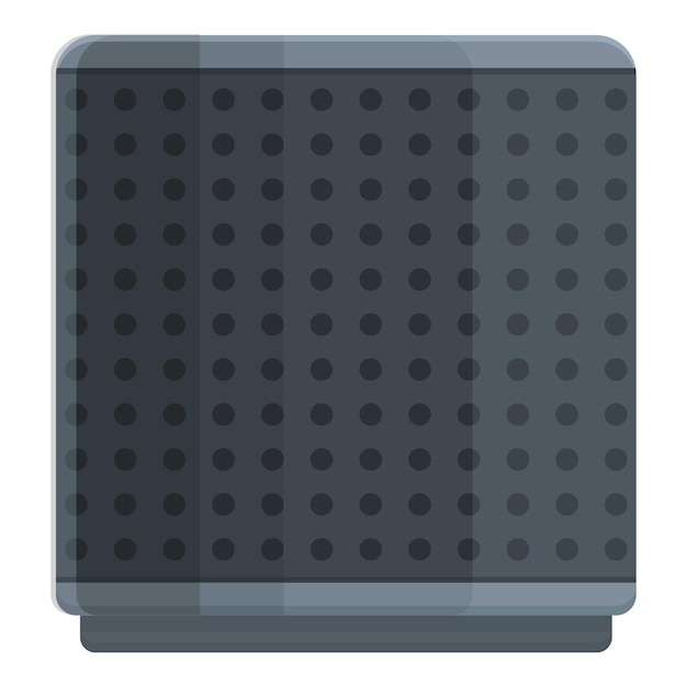 Icono de altavoz inteligente conectado vector de dibujos animados Dispositivo de voz Asistente doméstico