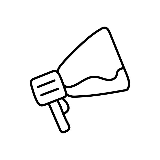 Icono de altavoz de megáfono dibujado a mano ilustración vectorial