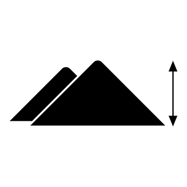 icono de altitud símbolo de altura