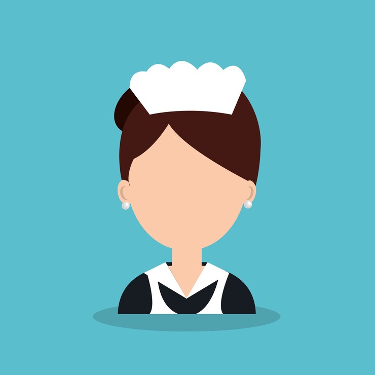 Vector icono de ama de llaves de trabajador de hotel
