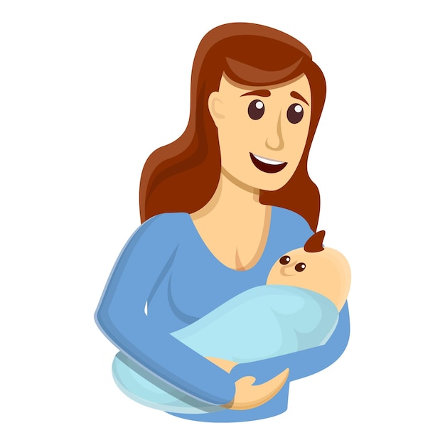Icono de amamantamiento feliz Icono vectorial de amamante feliz para el diseño web aislado sobre fondo blanco