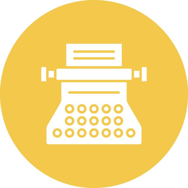 un icono amarillo y blanco con una calculadora en el medio