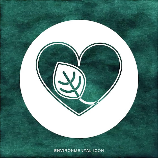 Icono ambiental y ecológico para la plantilla de redes sociales