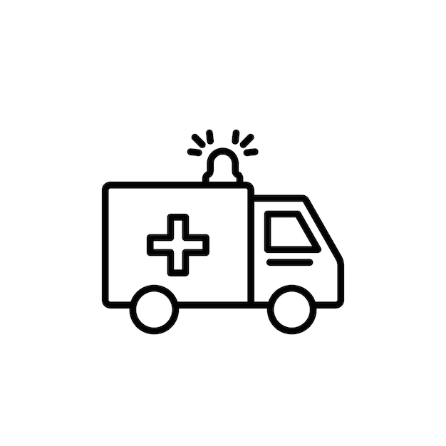 Icono de ambulancia médica de emergencia para servicios de atención médica
