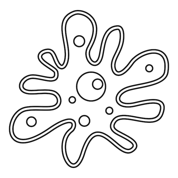 Ícono de la ameba Ilustración general del ícono del vector de la amiba para la web