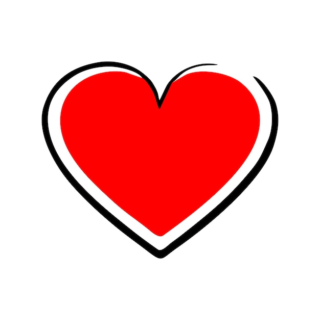 un icono de amor de corazón rojo