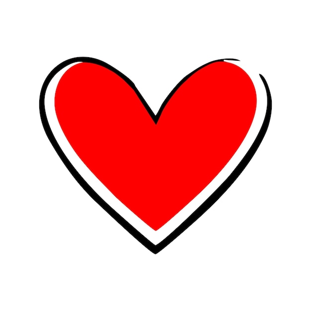 un icono de amor de corazón rojo