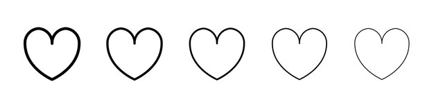 El icono de amor es el signo del logotipo vectorial