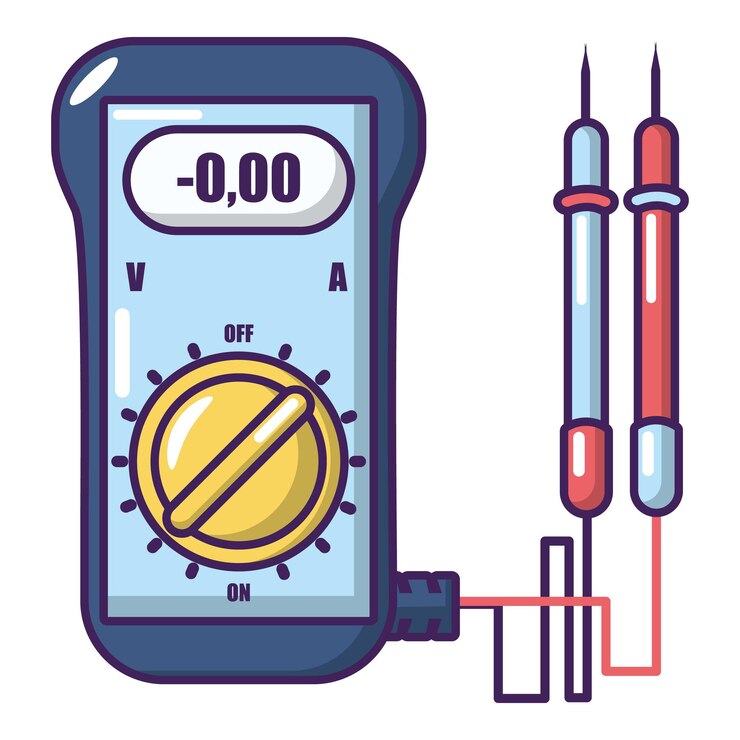 Vector icono de amperímetro ilustración de dibujos animados de icono de vector de amperímetro para web