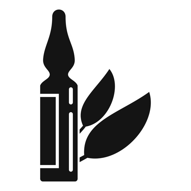 Icono de ampolla de homeopatía Ilustración simple del icono de vector de ampolla de homeopatía para diseño web aislado sobre fondo blanco