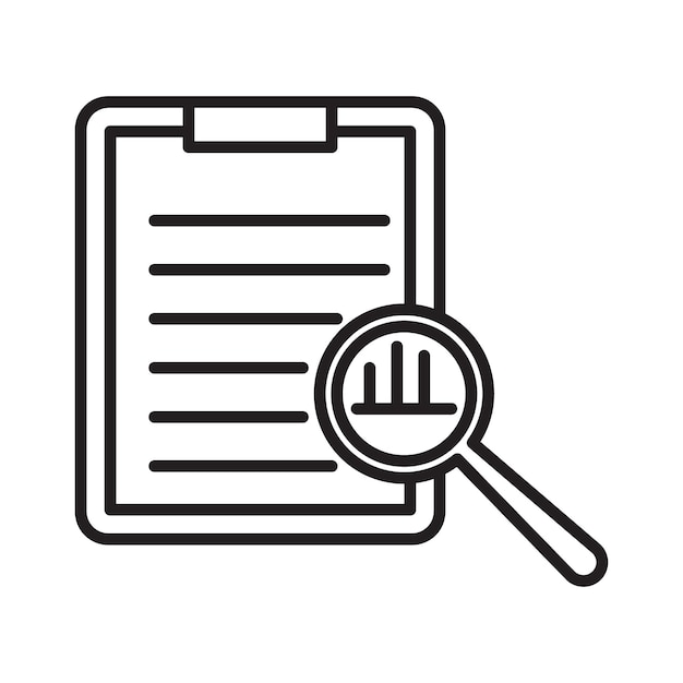 icono de análisis de datos Vector de arte de línea negra