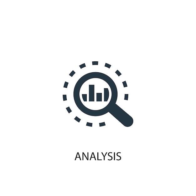 Icono de análisis diseño de símbolo de concepto de análisis de ilustración de elemento simple se puede utilizar para web y móvil