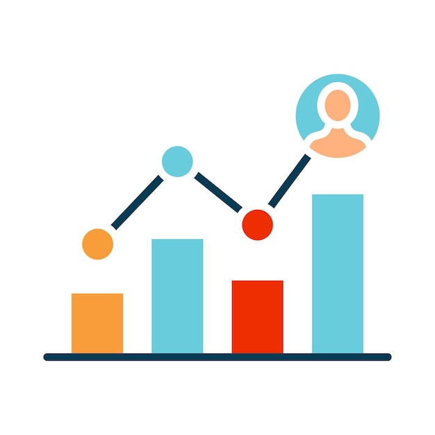 Ícono de análisis de línea de datos Monitor gráfico análisis de datos estadísticas análisis informe de investigación tendencias información métricas gráfico de rendimiento visualización análisis de mercado de finanzas empresariales