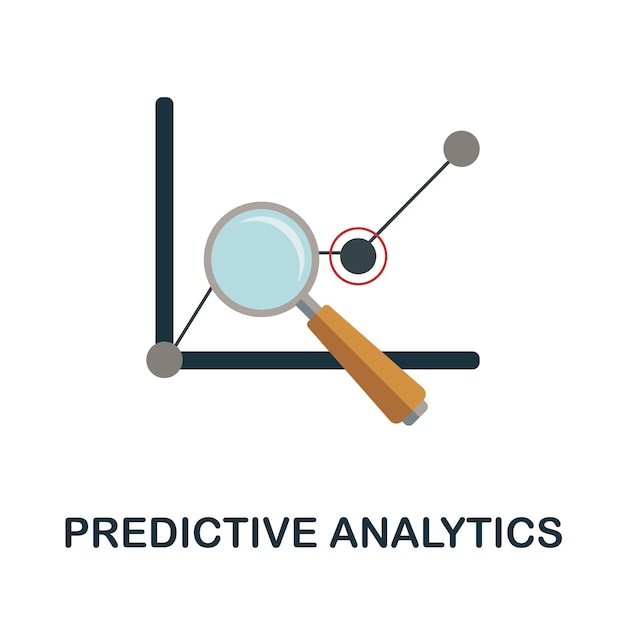 Ícono de análisis predictivo elemento simple de la colección de crecimiento empresarial ícono de análisis predictivo creativo para infografías de plantillas de diseño web y más