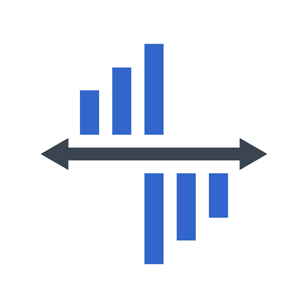 Vector el icono de análisis de ventas