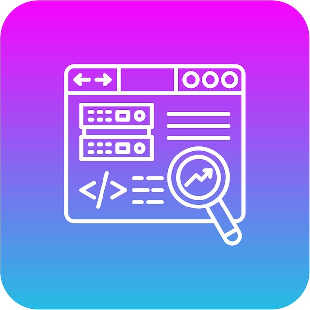 Ícono de análisis de la web