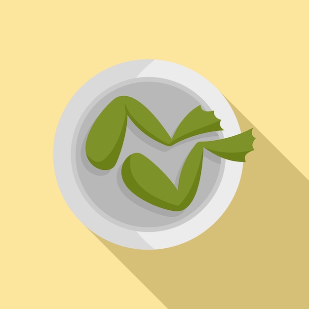 Icono de ancas de rana francesa Ilustración plana de icono de vector de ancas de rana francesa para diseño web