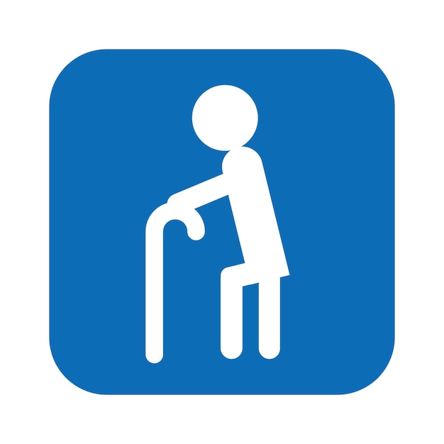 icono de un anciano sobre un fondo blanco