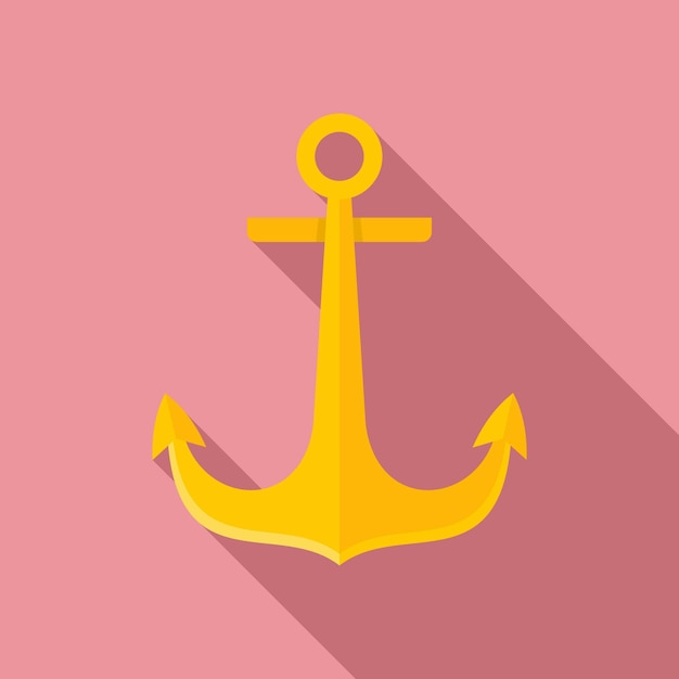 Icono de ancla de crucero Ilustración plana del icono de vector de ancla de crucero para diseño web