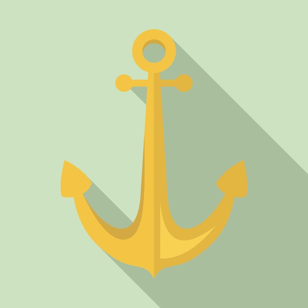 Icono de ancla de marinero Ilustración plana del icono de vector de ancla de marinero para diseño web