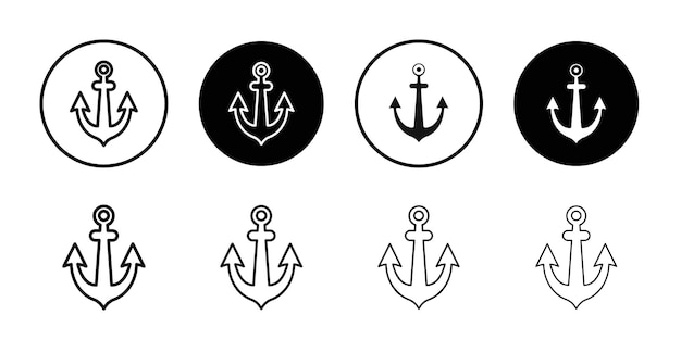 Icono de anclaje Contorno delgado sencillo