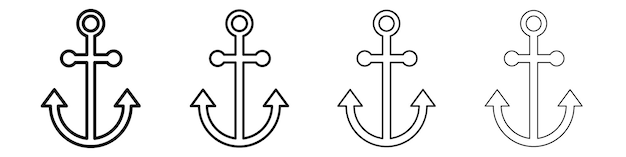Ícono de anclaje Signo ilustrativo plano