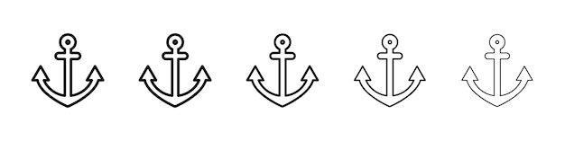 Ícono de anclaje Signo del logotipo vectorial