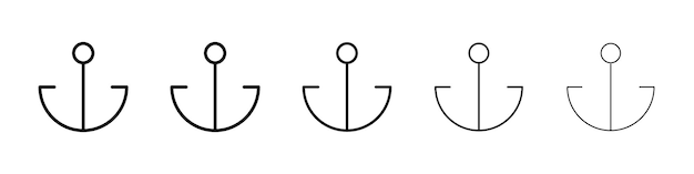 Ícono de anclaje Signo del logotipo vectorial