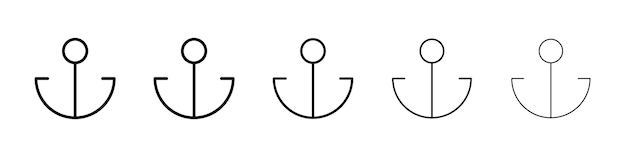 Ícono de anclaje Signo del logotipo vectorial