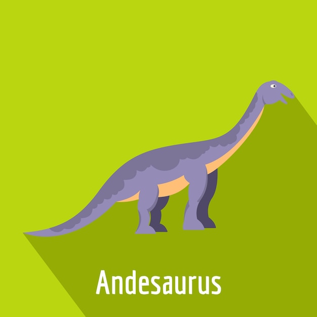 Icono de andesaurus ilustración plana del icono de vector de andesaurus para web