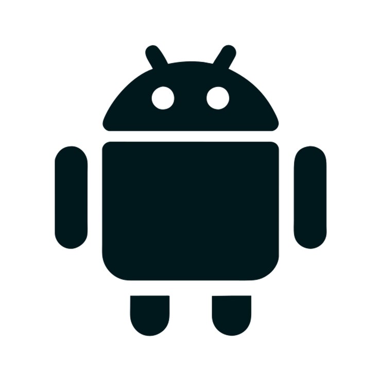 Vector icono de android icono de relleno negro