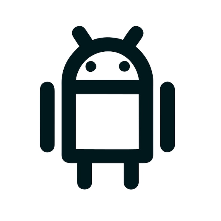 Vector icono de android icono de relleno negro