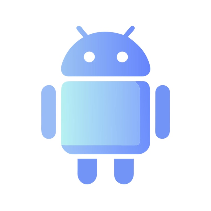Vector el icono de android tiene un gradiente de color.
