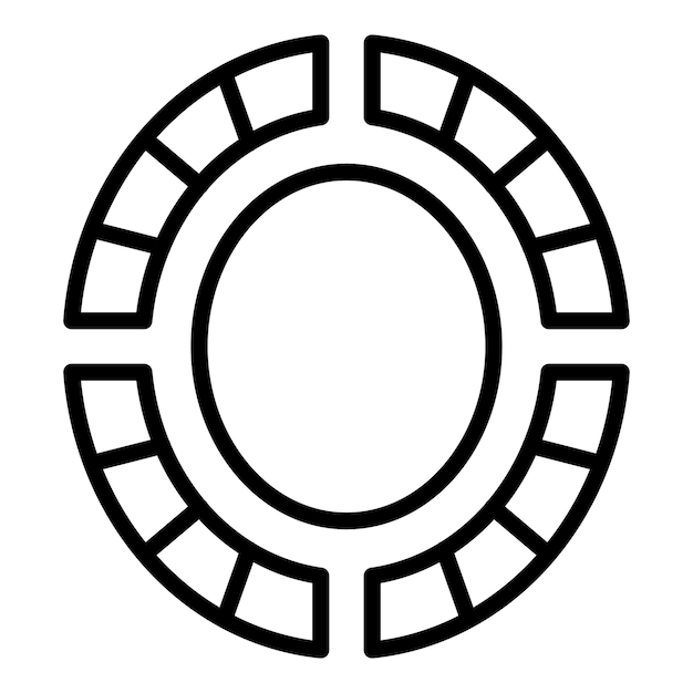 Icono del anfiteatro de la ciudad vector de contorno Trabajos de construcción Arena de asiento