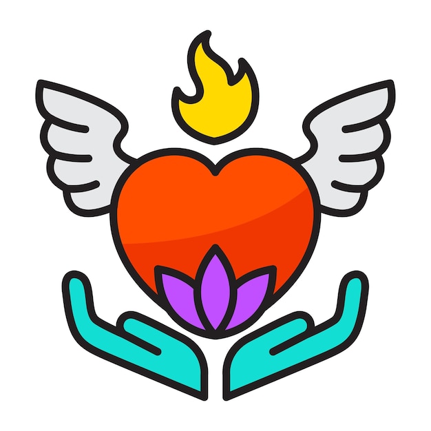 Icono de ángulo de amor con concepto día de la muerte Diseño vectorial