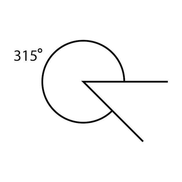 icono de ángulo de grado